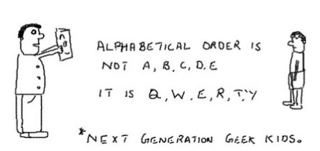 New Alphabetical Order,qwerty,geeks