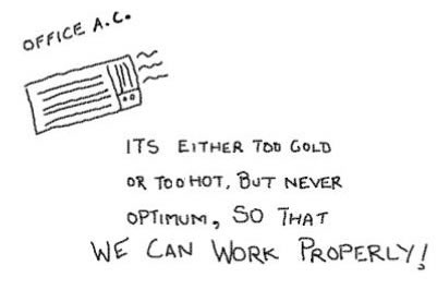 Office A.C, Air conditioner, cold, hot, daily cartoons