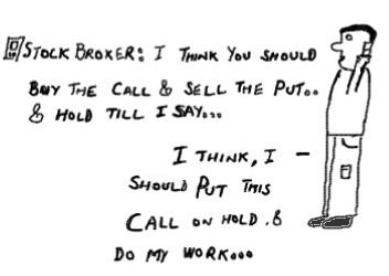 Call Put Options,buy sell hold,stock markets,money,equity derivatives cartoon