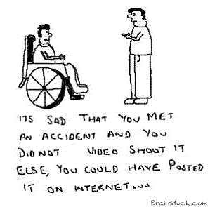 Its Sad Accident, Posting Videos on Internet cartoon,internet trend,you tube