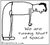 Short of Space,post its stick ons toons,increasing population,decreasing productive land,less space