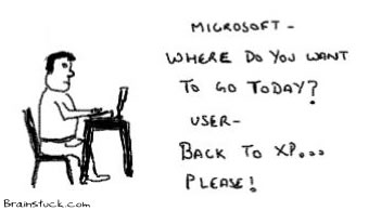 Back to XP, Microsoft Where do you want to go today, Vista OS, Operating system, linux