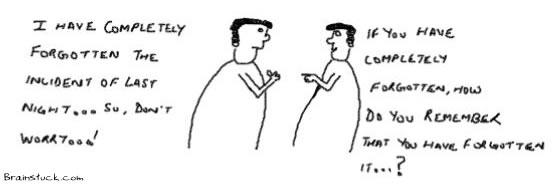 Completely Forgotten, Things to ponder, insane stupid toon, Random Thoughts