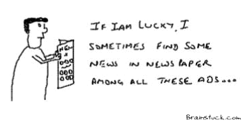 News In Ads,Advertisement in newspaper,ads bombarding