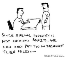 Salary in Frequent Flier miles, Pay in aviation airline industry