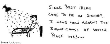 Water Proof Inks,Best Ideas in Shower, Drawing in Bathroom