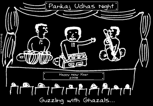 Pankaj Udhas Cartoon for club newsletter