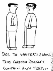 Writer’s Strike,No text,Blank Cartoon,Silent Comic,Insane