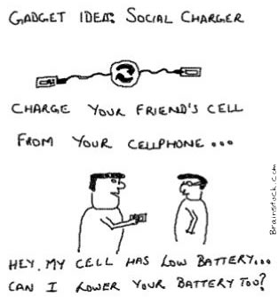 Charge your friends cellphone from your phone,