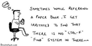 ctrl-f No Find Shortcut or CTRL F in paper book