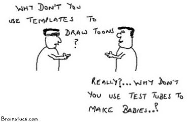 Template to make cartoons and test tubes to make babies