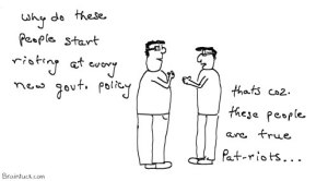 Patriots or Pat riots, India, Rioting,Communalism, quota, reservation