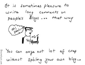 Long blog comments and lot of crap