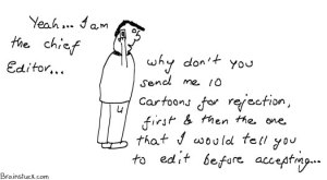 Editor in Chief of newspaper,Editorial cartoons