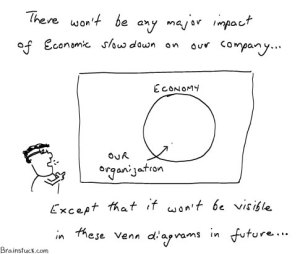 Impact of economic slowdown to a smaller organization, Cartoons, Business, 