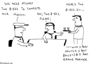 Two B-52s needed to complete the operation, B-52 Shooter(Kalhua,Bailey's,Grand Marinier)