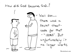 How did God become God - By Punching in Cheat chode IDDQD of Doom. Gamer,Gaming cartoons
