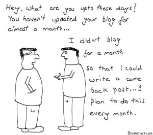 Come back posts to receive warm welcome and greetings by other bloggers - Cartoon