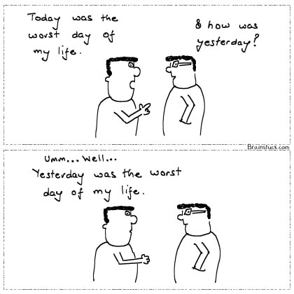 Today is always my worst day,Yesterday was the worst day of my past life Worst day of my Life, Office, work, Cartoons