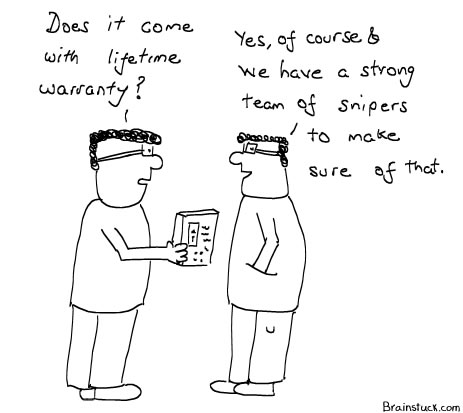 Lifetime Warranty, Snipers to Kill customers, Customer Service, Screw the Customer Part III, Business Ethics