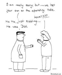 DOA, Dead on Arrival - Insane cartoon,