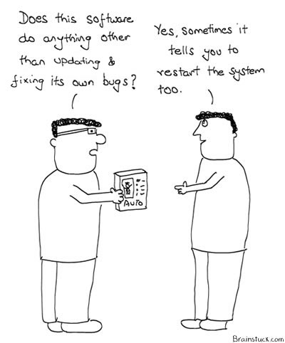 Windows Updates, Software Updates, OS, Bugs, Technology cartoons