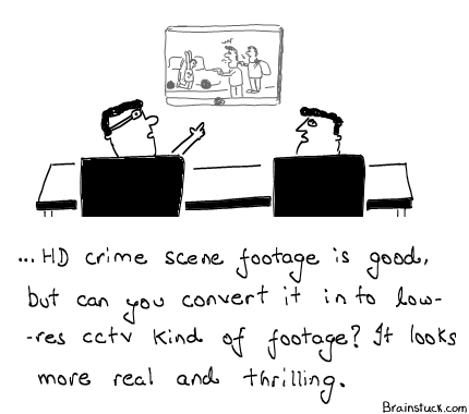 Reality TV, CCTV, High Definition Footage, Crime Scene, News Channels.