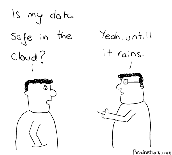 Cloud Computing, Data Safety, How Safe is the Cloud, Cartoons