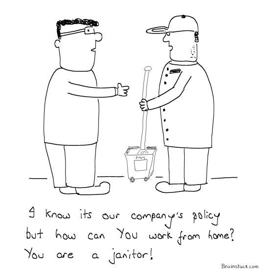 Work from Home, Janitor, Peon, Labourers, Blue Collared employees working from home, Work Culture, Office, Management, Productivity, BPOs, Technology assisted work