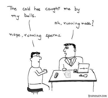 Doctor, Cold, Viral, Balls, Sperms, Semens, Running Nose, Patient, Medical, Hospital, Testicles, testes, scrotum sacs